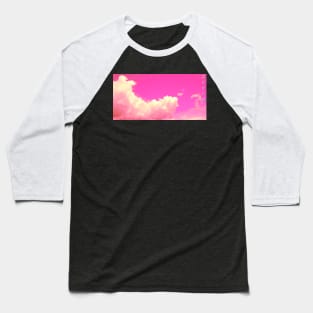 Head In The Clouds Pink Japanese Kanji Design Baseball T-Shirt